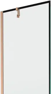 Sprchové dvere MEXEN/S - Next vaňová zástena FIX 70 x 150, čierna vzor, meď kartáčovaná 895-070-000-00-70-65
