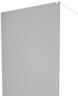 Sprchové dvere MEXEN/S - KIOTO Sprchová zástena WALK-IN 100 x 200, grafit 8 mm, biela 800-100-101-20-40
