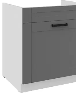 Kuchynské skrinky stojace Kuchynská skrinka Luna dustgrey/biely 80ZL 1S BB