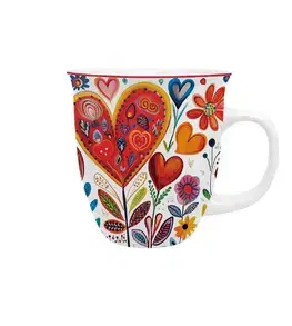 Hrnčeky, šálky, podšálky DUO - Hrnček 650ml COLORFUL HEARTS 4