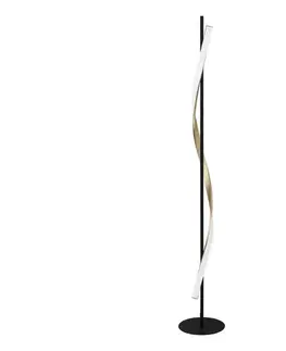 Lampy Eglo 902138 - LED stmievateľná stojacia lampa CONAPRATO LED/20W/230V čierna/zlatá 902138