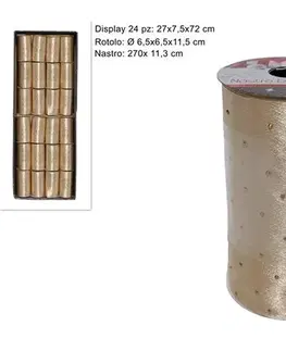 Vianočné ozdoby MAKRO - Stuha vianočná 11,3x270cm zlatá