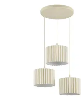 Svietidlá Brilliant - Závesný luster na lanku VELIN 3xE27/20W/230V priemer 61 cm krémová 51471/09