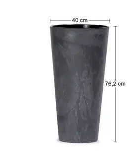 Kvetináče a truhlíky NABBI DTUS400E vysoký plastový kvetináč 40 cm antracit