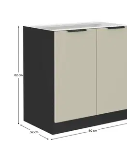 Araka Spodná skrinka ARAKA 80 D 2F  BB Tempo Kondela
