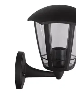 Svietidlá Eurolamp Vonkajšia nástenná lampa 1xE27/42W/230V IP44 čierna 154-55405