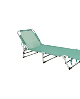 Záhradné stoličky a kreslá Koopman Zložiteľné polohovateľné ležadlo SUNO 56x190 cm tyrkysové LF4000110