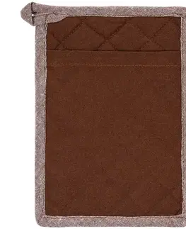 Chňapky Trade Concept Chňapka a podložka Heda čokoládová, sada 2 ks