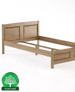 Drevené postele Posteľ borovica LK104–120x200 dub