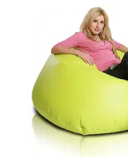 Sedacie vaky a kocky Sedací vak guľa Maxi ekokoža TiaHome - limetková
