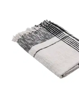 Taburetky Eglo 420063 - Prehoz na posteľ CHEVERY 170x130 cm biela/šedá 420063