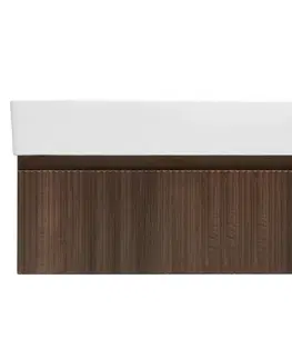 Kúpeľňový nábytok Kúpeľňová skrinka s umývadlom SAT Evolution 98x30x44,8 cm orech mat SATEVO100NAU2 SATEVO100NAU2