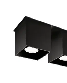 Svietidlá  SL.0063 - Bodové svietidlo QUAD 2 2xGU10/40W/230V čierna SL.0063