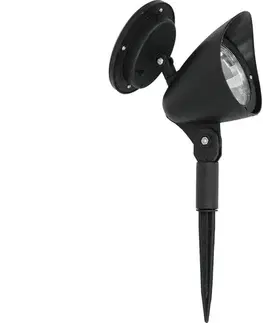 Lampy  LED solárna lampa JOKER LED/1,2V 100 mAh 4000K 31,5 cm IP44 čierna EKO0600
