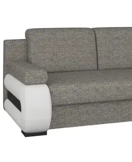 Pohovky NABBI Limia rozkladacia pohovka sivá (Berlin 01) / biela (Soft 17)