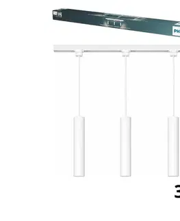 Svietidlá Philips - LED stmievateľný luster na lanku v lištovom systéme EASYLINK 3xGU10/4,7W/230V 1 m biela P7615+3xP7029