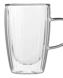 Hrnčeky a šálky Kinekus Pohár sklo dvojstenný CURLY 350ml, sada 2ks
