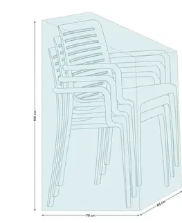 Záhradné slnečníky a doplnky NABBI E-NBK95 ochranný obal na záhradnú stoličku svetlosivá