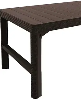Záhradné stoly KETER Záhradný stôl ONLY rattan | hnedá