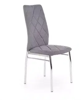 Čalúnené stoličky Stolička K309 tkanina/kov svetlý popol 43x57x97