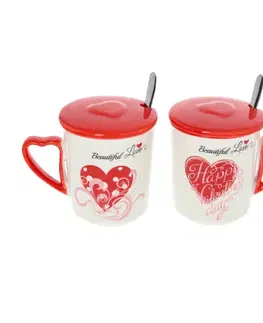 Hrnčeky a šálky Sada hrnčekov Beautiful Love I z przykrywką 350ml