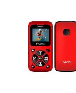 Predlžovacie káble Evolveo - EasyPhone ID mobilný telefón pre seniorov červený EP-400-IDR