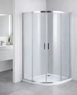 Sprchovacie kúty HOPA - Sprchový kút BARCELONA PLUS - Farba rámu zásteny - Hliník chróm, Rozmer A - 80, Rozmer B - 80, Smer zatváranie - Univerzálny Ľavé / Pravé, Výplň - Grape bezpečnostné sklo - 5/6 mm OLBPAL80CGBV