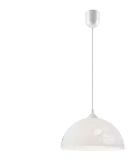 Svietidlá  Luster na lanku 1xE27/60W/230V listy LM 1.3.7 BIAŁY