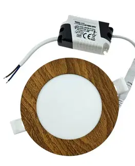 Stropné svietidlá Svietidlo BC TR-145C 6W LED 4200K circle drevo