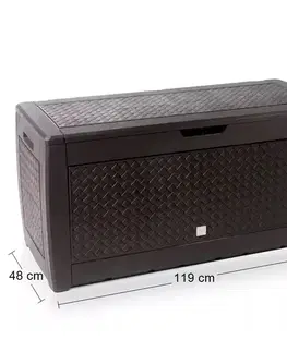 Záhradné úložné boxy NABBI MBM310 záhradná truhlica 310 l hnedá
