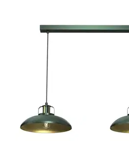 Svietidlá  Luster na lanku FELIX 2xE27/60W/230V zelená MLP7710