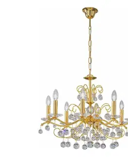 Svietidlá Kolarz 3234.88.3.KoT- Krištáľový luster na reťazi CARMEN 8xE14/60W/230V 24K zlato 3234.88.3.KoT