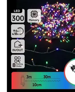 LED osvetlenie  B.V.  - LED RGBY Vonkajší vianočný svetelný reťaz 300xLED/3,6W/230V 30m IP44 B10303ABNJ