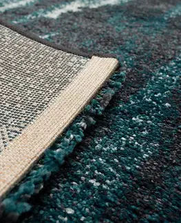 Koberce Koberec Softness near black/peacock blue 120x170cm