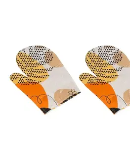 Chňapky Bellatex Kuchyňská chňapka Oblázky oranžová, 28 x 18 cm, 2 ks