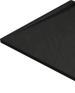 Vane MEXEN - Amon štvorcová sprchová vanička SMC 80 x 80, čierna 4F708080