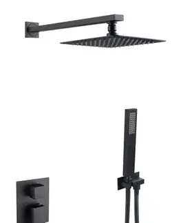 Kúpeľňové batérie BESCO BESCO - Podomietkový sprchový set SLIM MODERN/VARIUM II - Čierna matná BABPMVIICZ