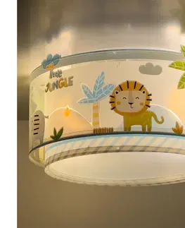 Svietidlá Dalber 76116 - Detské stropné svietidlo JUNGLE 2xE27/15W/230V 76116M