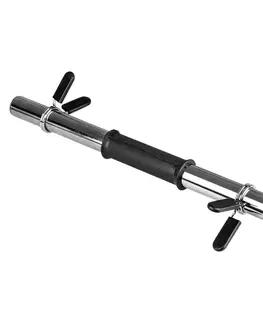 Osy k činkám Dutý hriadeľ na jednoručnú činku inSPORTline Onepump 45cm/30mm • s objímkami • bez závitov