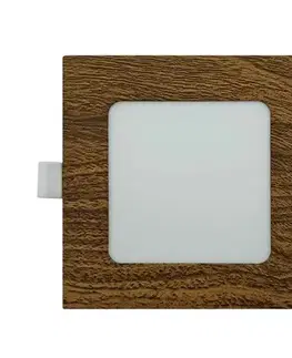 Stropné svietidlá Svietidlo BC TR-149S 6W LED 4200K square drevo