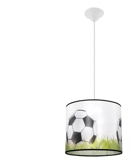Svietidlá  SL.1428 - Detský luster na lanku FOOTBALL 1xE27/15W/230V pr. 30 cm SL.1428