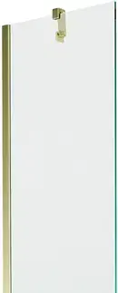 Sprchové dvere MEXEN/S - Next vaňová zástena FIX 50x150, transparent, zlatá 895-050-000-00-00-50