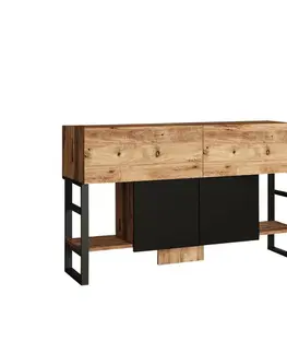 Konferenčné stolíky Odkladací stolík so skrinkou Miam Atlantic Pine