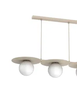 Svietidlá  Luster na lane FLAT 3xE27/15W/230V, béžový 9584