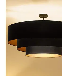 Svietidlá BRILAGI - Prisadený luster LUNETA 3×E27/60W/230V, Ø 80 cm, čierna/zlatá 8590828052210