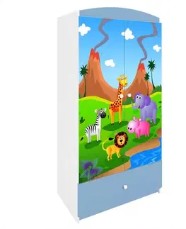 Skrine do izieb Skriňa Babydreams Modrá – Safari