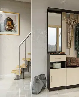 Predsieňové zostavy MÁŠA SET 1 predsieňová zostava, wenge / dub mliečny