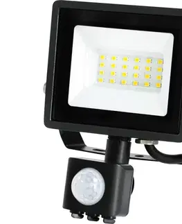 Záhradné lampy  LED Vonkajší reflektor so senzorom LED/20W/230V IP44 6500K čierna KFLNLC20ZBR