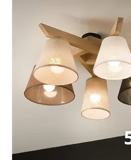 Svietidlá BRILAGI - LED  Prisadený luster ANTHONY 5xE14/40W/230V dub 8590828610830