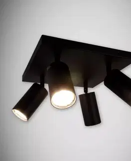 Moderné lampy do obývačky Luster Manam GU10 4D čierna 0376 K4
